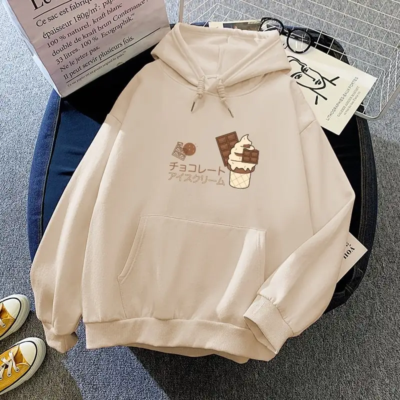 Hooded Solid Color Versatile Loose Student Hoodie Youth Casual