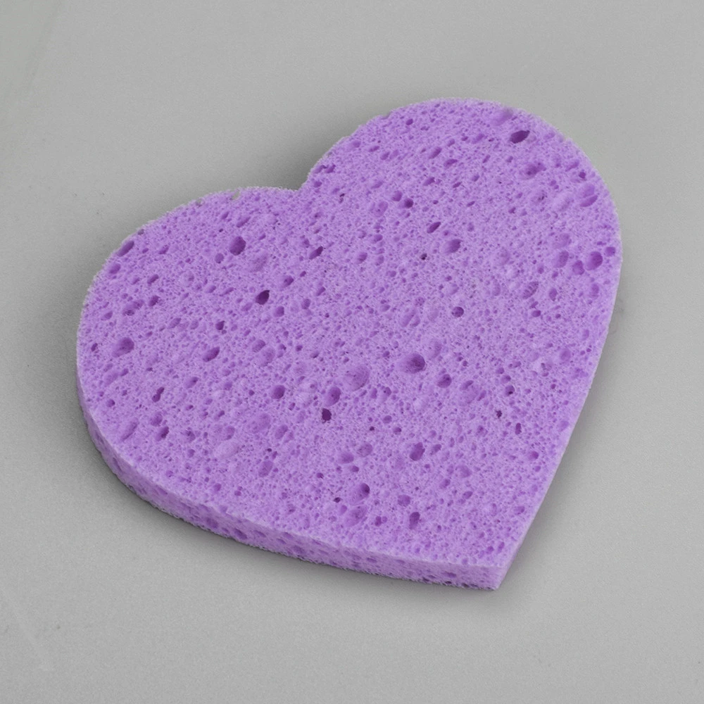 Multicolor Heart Shaped Cleansing Sponge