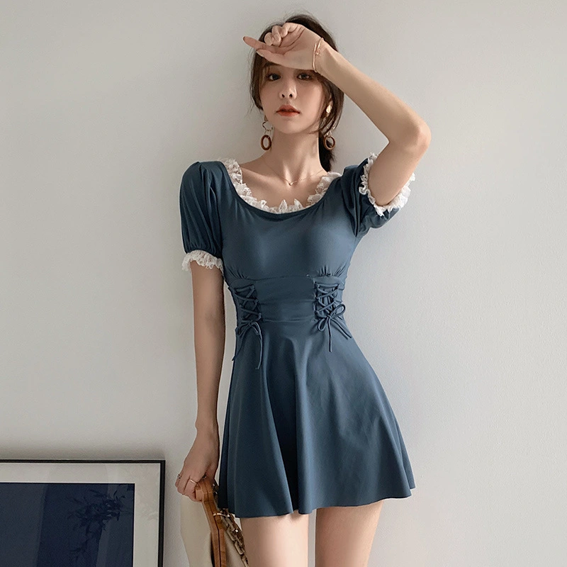 Women's Belly Covering Thin One-piece Bathing Suit