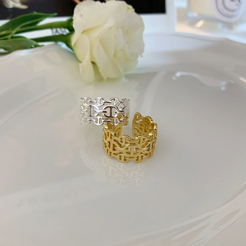 Pig Nose Splice Small Design Adjustable Ring