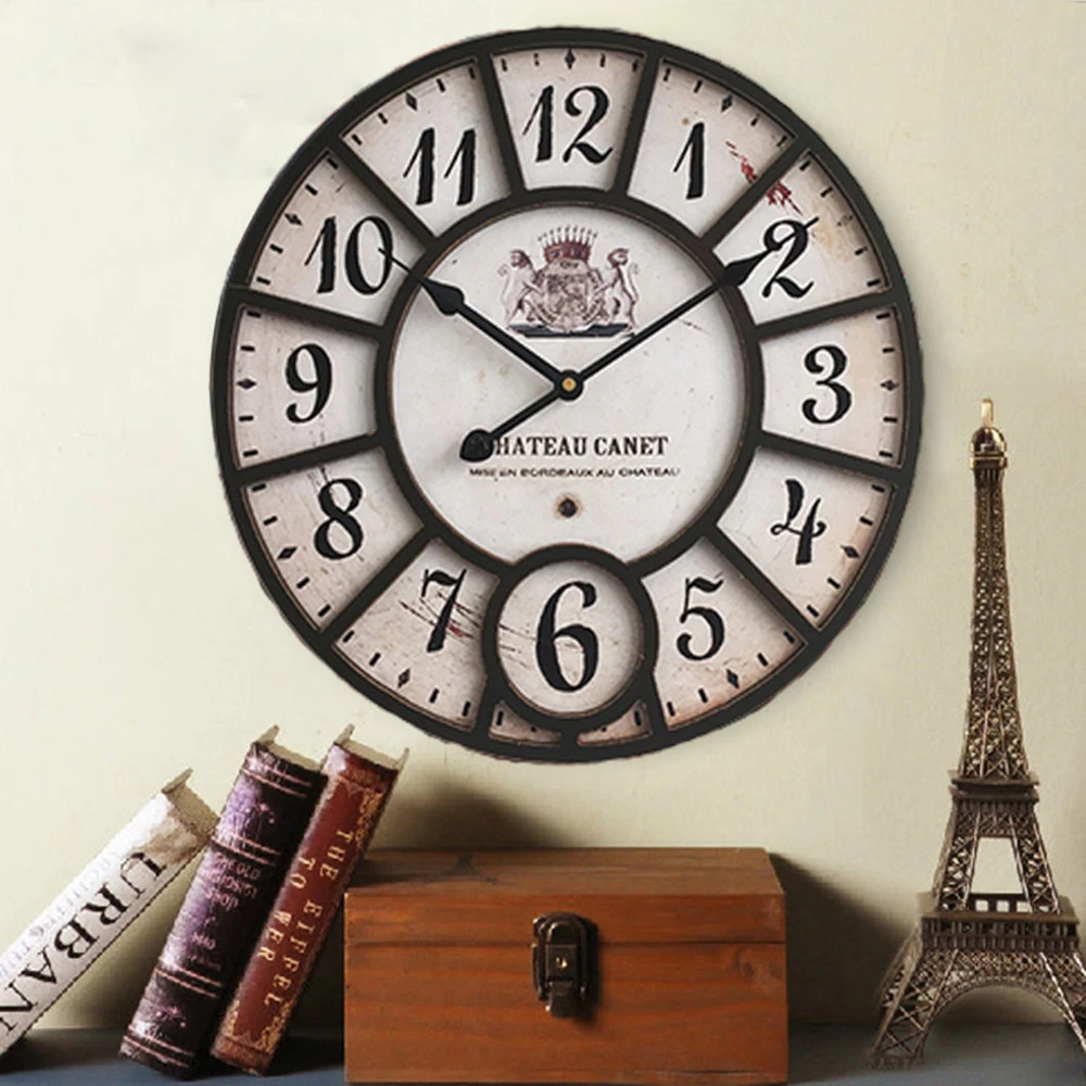 Antique Classic Wall Clock Lobby Mute