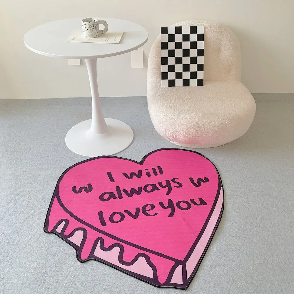 Cute Personality Loving Floor Mat Girl Decoration