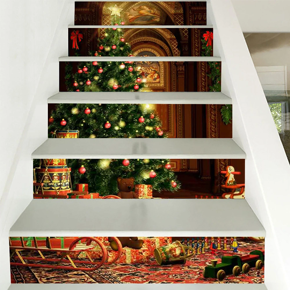 3D Christmas Tree Corridor Steps Renovation Decorative Wall Sticker