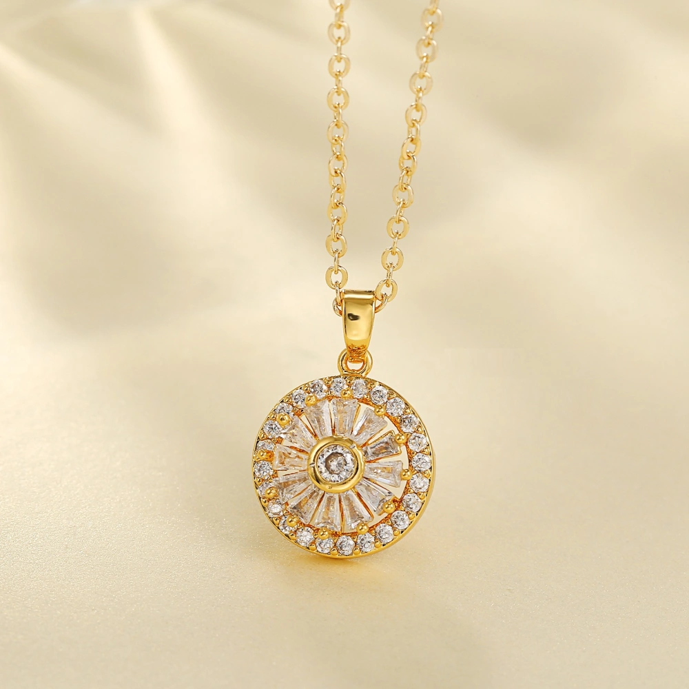 Micro Set Zircon Fashion Pendant Collar Chain