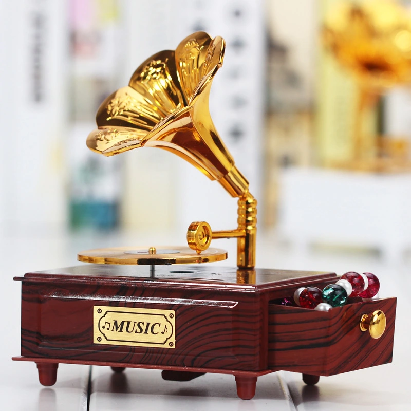 Classical Golden Gramophone Model Octave Box