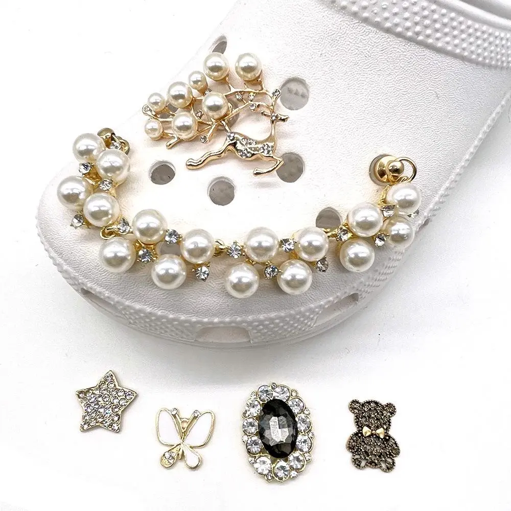 Jewelry Big Gold Chain Sneakers Accessories Decorative Buckle