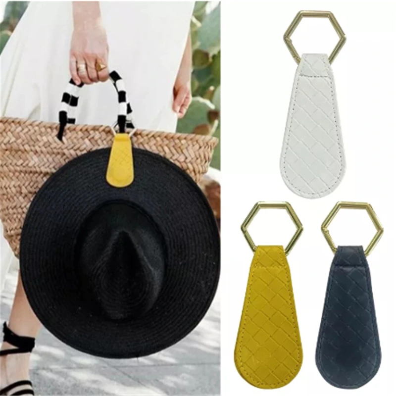 Woven Leather Bag Buckle Magnetic Hat Clip