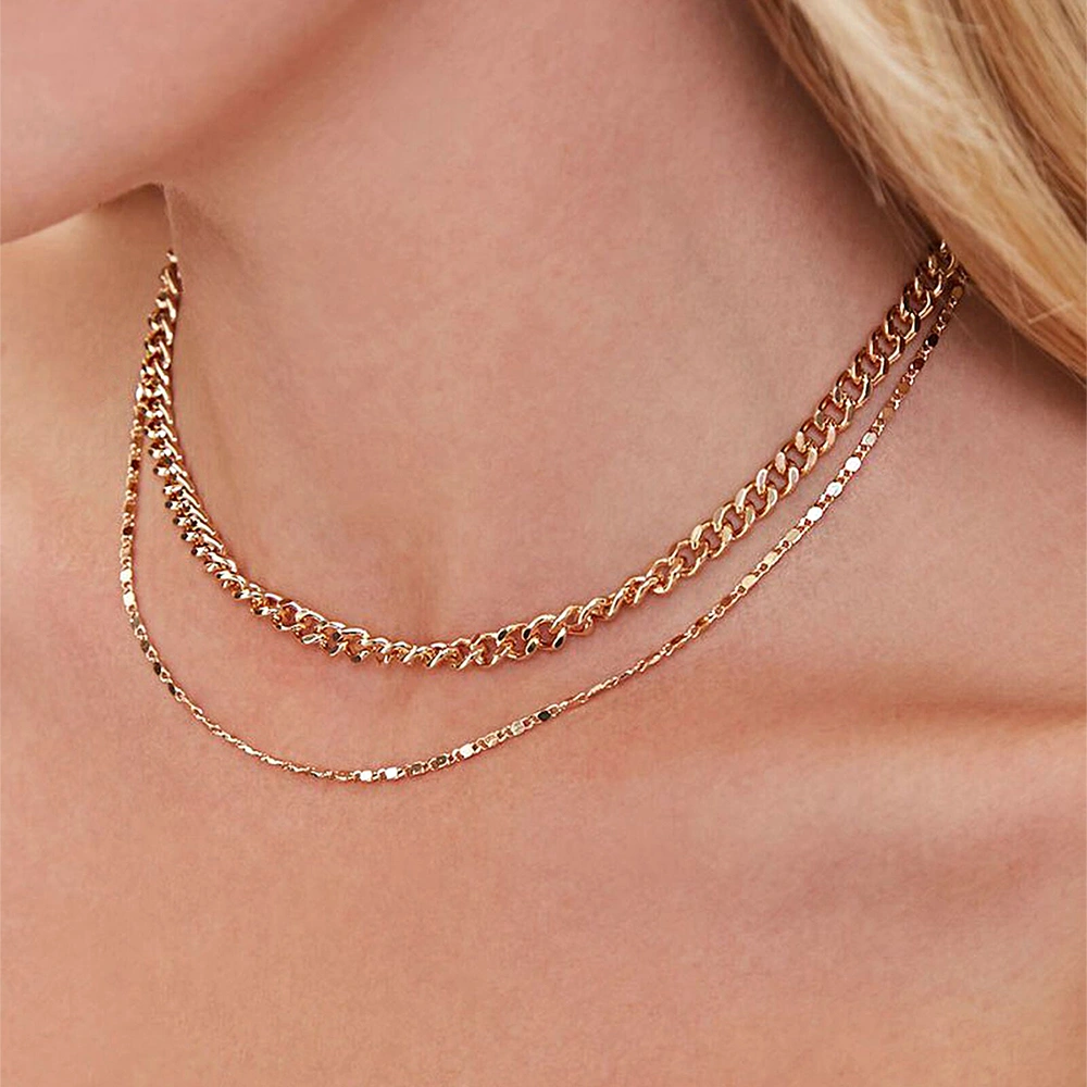 European And N Fashion Accessories Choker European Version Of The Elements Of Personality Fashion Necklace Necklace Collarbone Chain, Multi-layer Necklace Female Ins