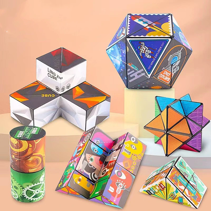 Infinite Folding Magic Cube Multifunctional Decompression Puzzle Toy