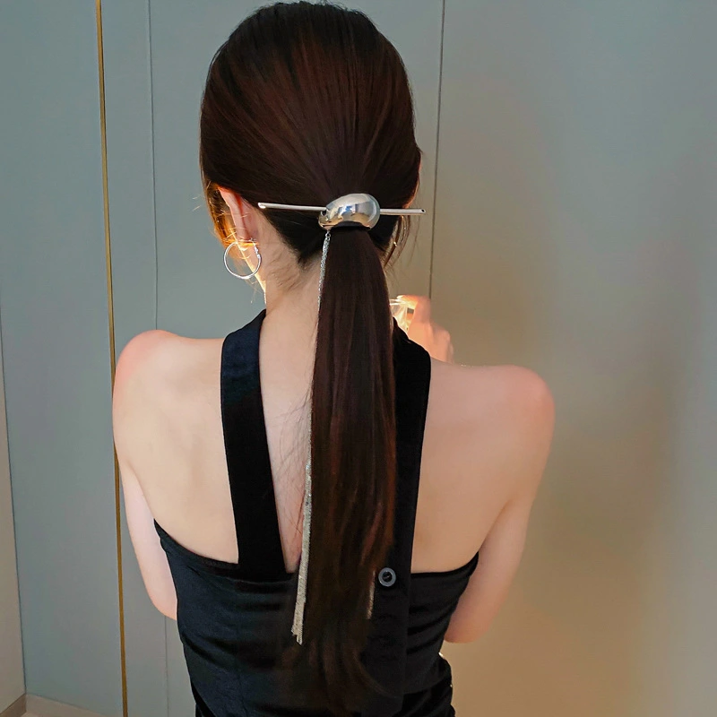 Women's Fashion Personality Moon Tassel Hairpin