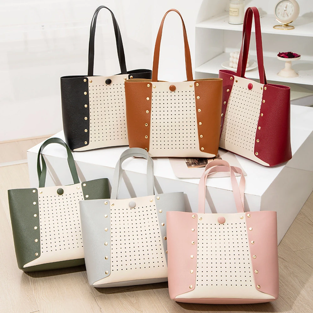 Color Contrast Shopping Fashion Simple Tote Bag