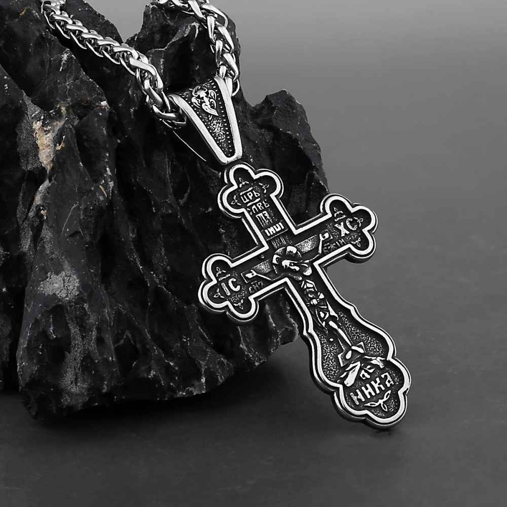 Cross Titanium Steel Pendant Cruciate Flower Men's And Women's Popular