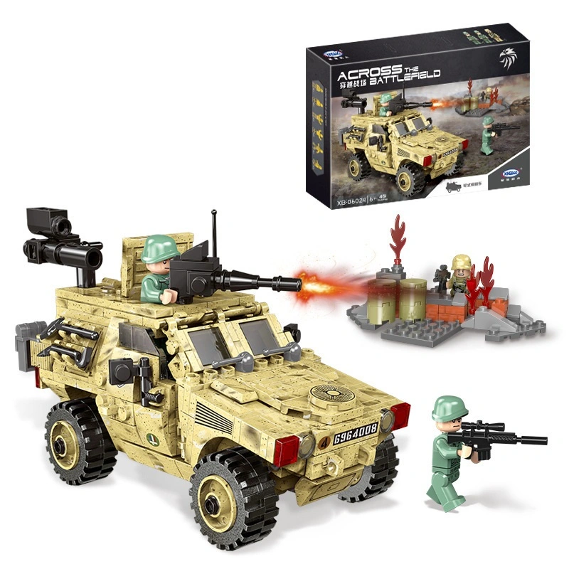 Armor Car Small Particle Assembly Building Blocks Model Military SWAT Educational Toys