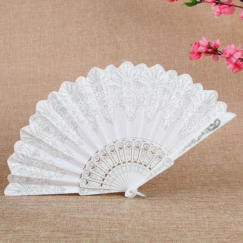 Fashion Vintage Lace Rose Folding Fan