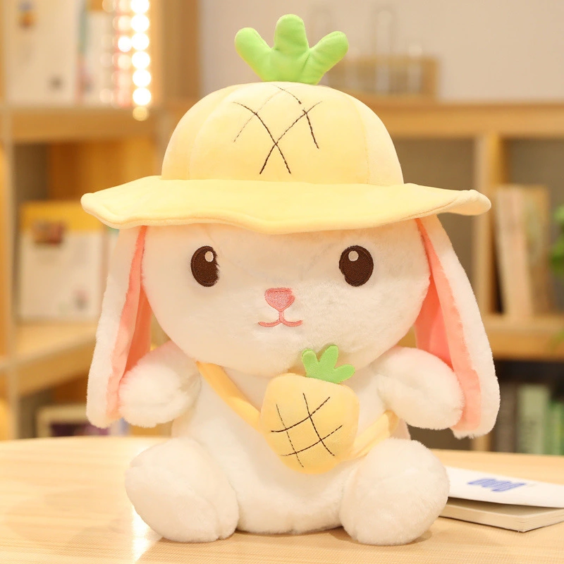 Cute Cartoon Fruit Rabbit Doll With Hat