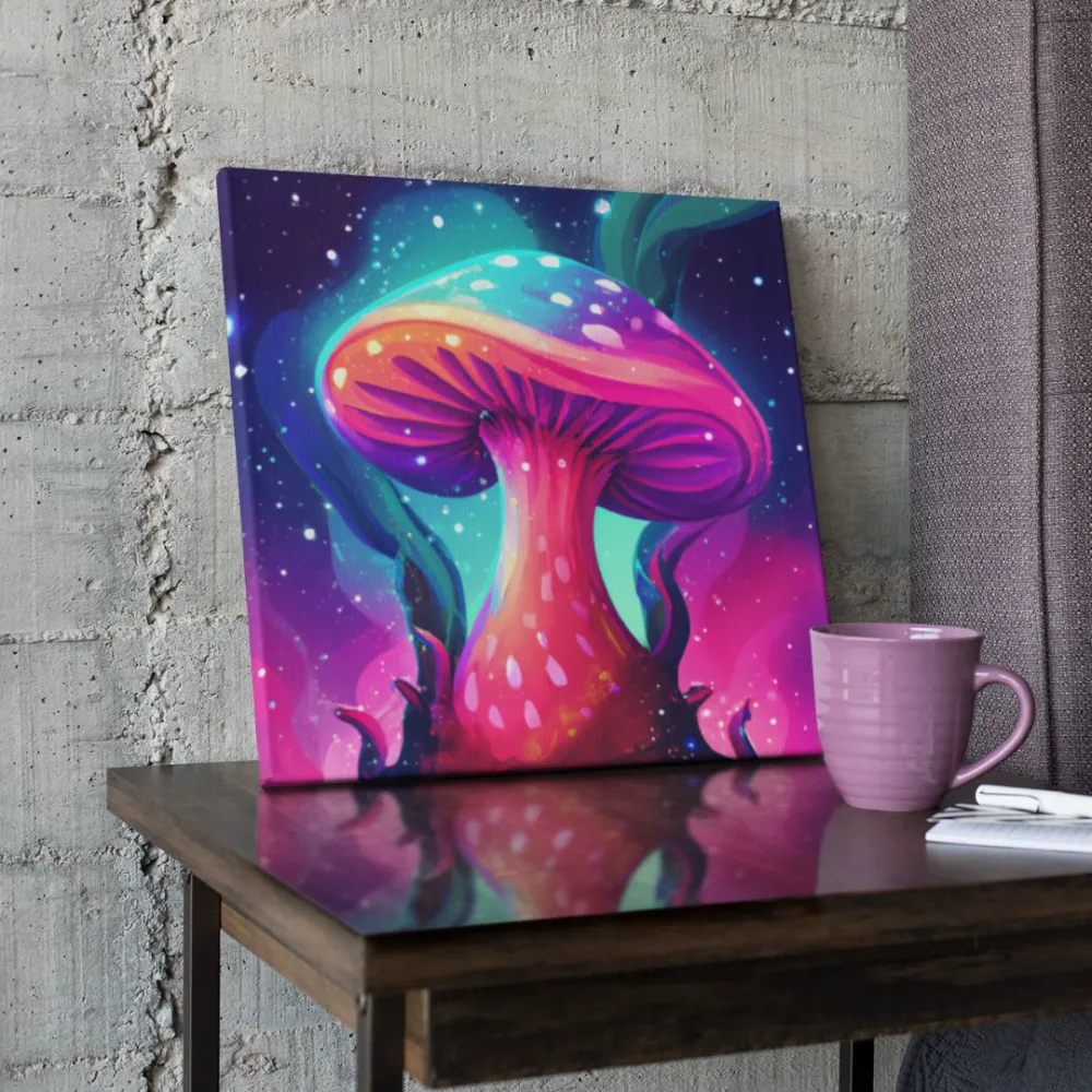 Space Mushroom Home Decoration Canvas Painting