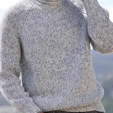 Pure Color All-matching Men's Turtleneck Fashion Sweater