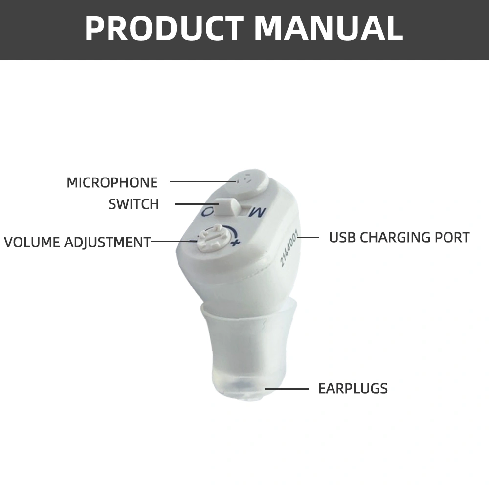 Mini Rechargeable Invisible Digital Hearing Aid Adjustable Sound Amplifier Portable Hearing Aids Earphones For The Deaf Elderly