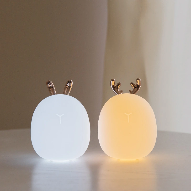 Cute pet silicone touch led night light