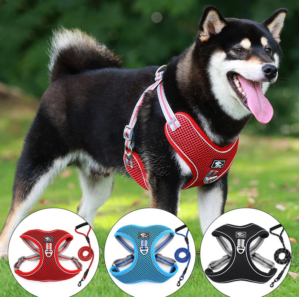 Large Dog Chest Strap Reflective Breathable Rope