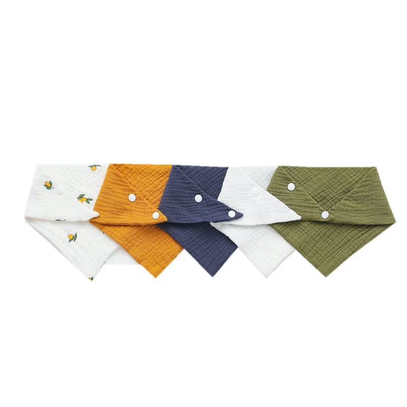 Baby Double Gauze Triangle Drool Towel Set