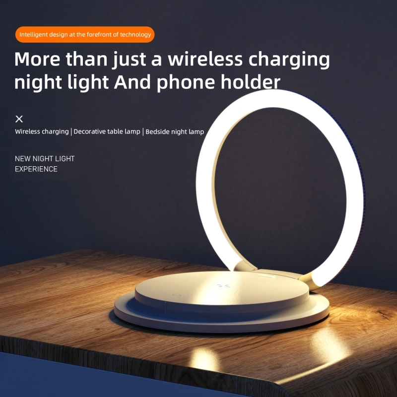 2 In 1 Wireless Charging 3 Gear Creative LED Small Night Light Portable Phone Stand Folding Bedside Lamp 15W Fast Charging