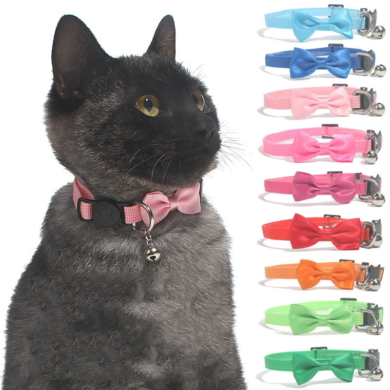 Nylon Bell Bow Pet Tie Collar