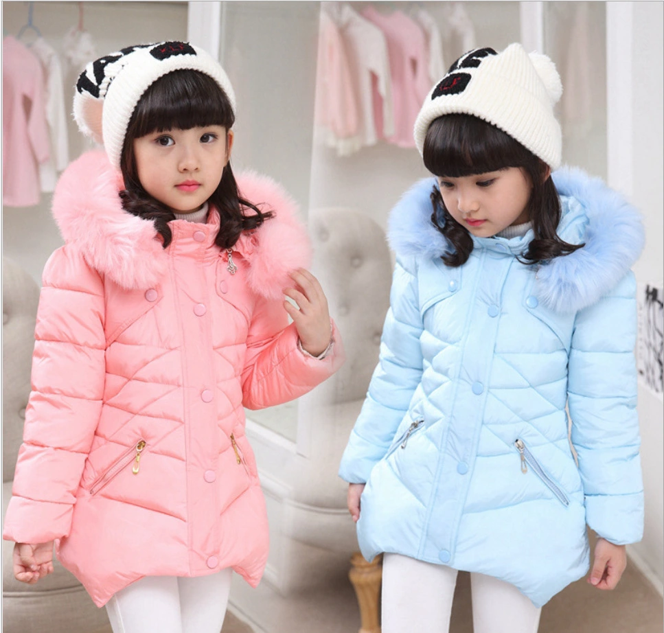 Girls Padded Cotton Clothes Thick Warm Cotton-padded Jacket