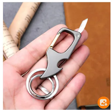 3 In 1 Fidget Spinner Keychain With Pocket Knife Keychain Pendant Beer Bottle Opener