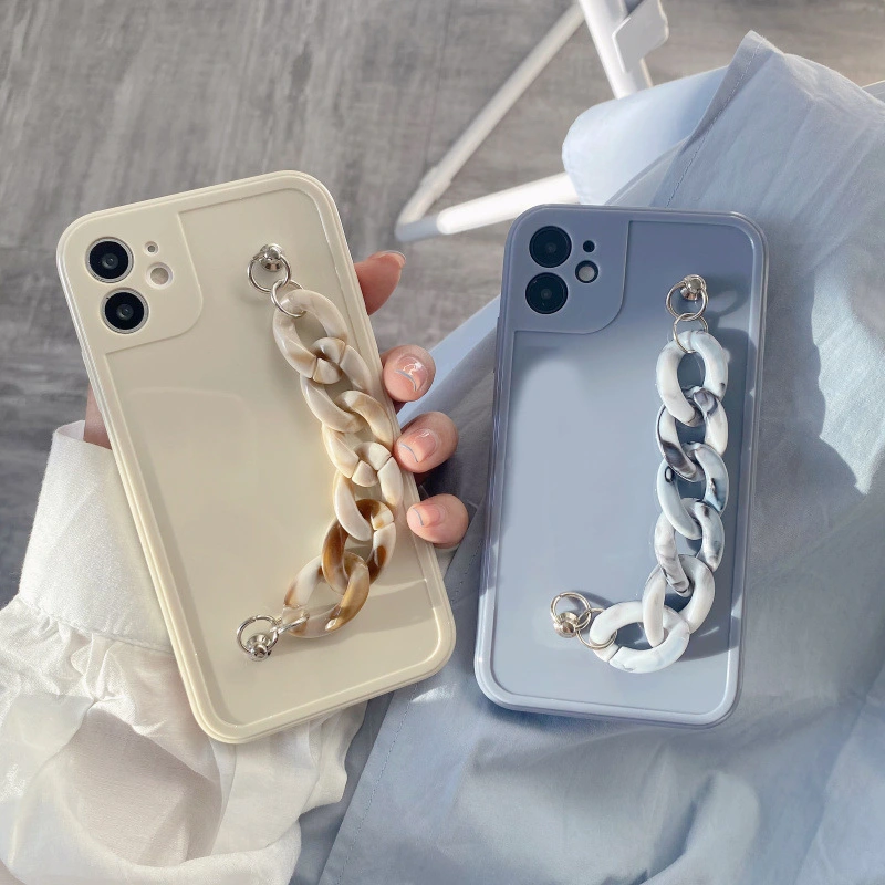 Marble Chain Photo Frame Glossy Phone Case