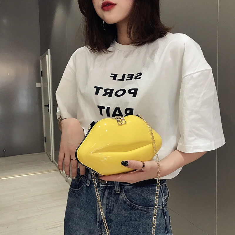 Lip Personality Chain One Shoulder Messenger Bag