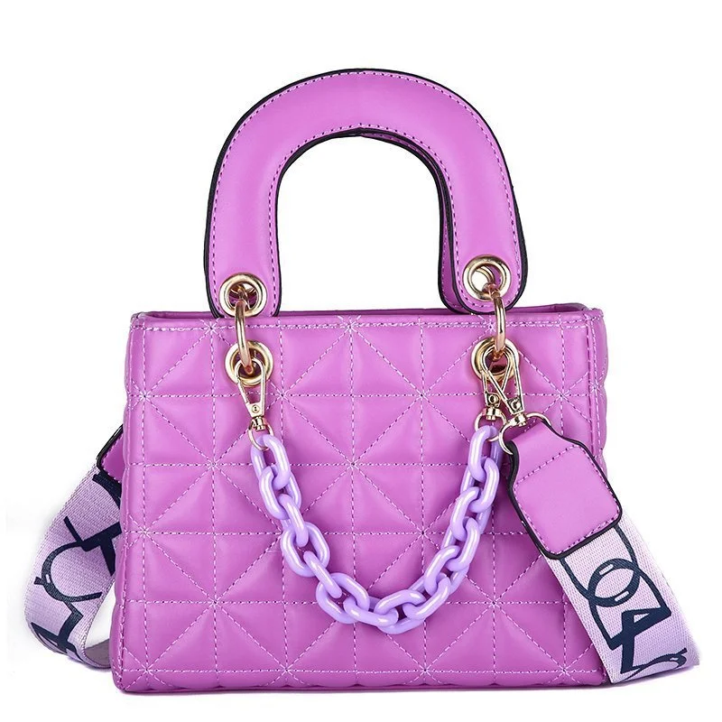 Lingge Embroidery Thread Shoulder Messenger Bag