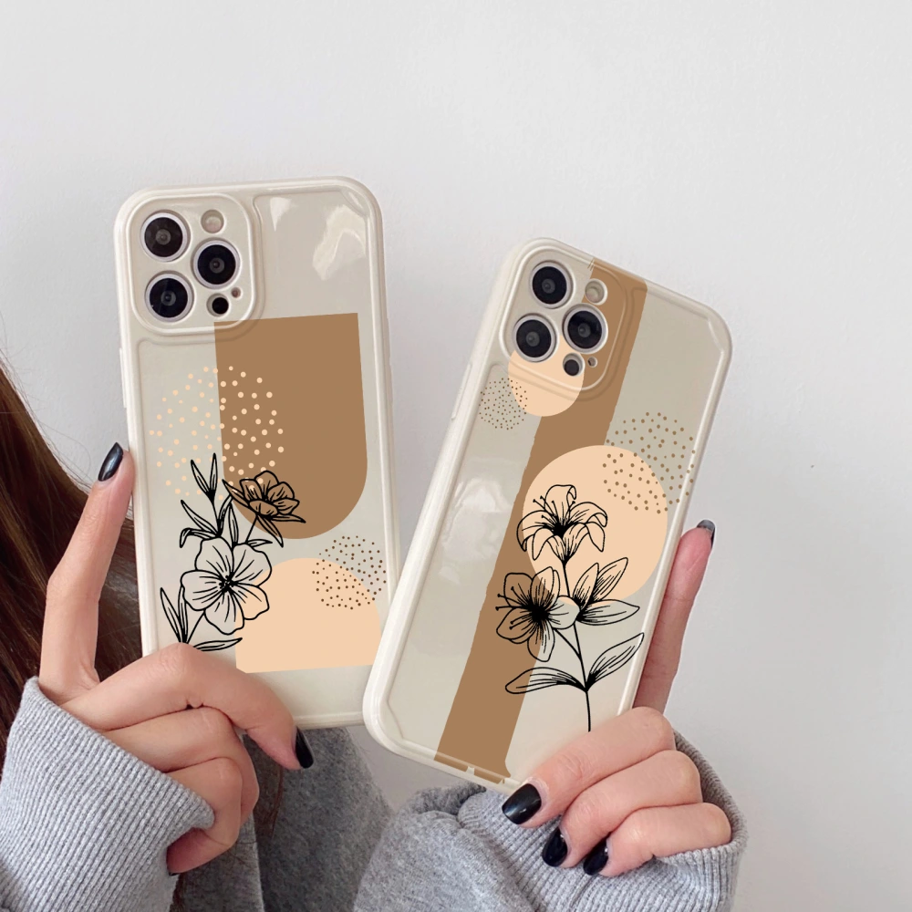 Simple Abstract Flower Silicone Phone Shell