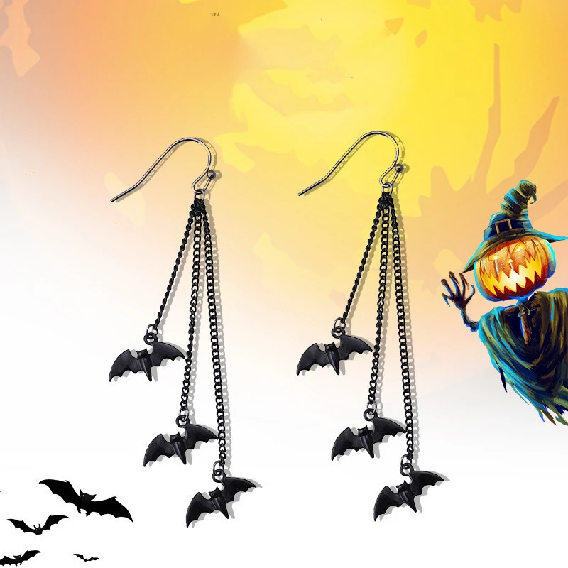 Women's Fashion Simple Halloween Bat Earrings