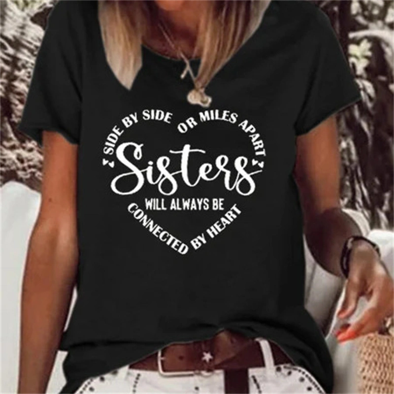 Women's Fashion Casual Print Short-sleeved Tops