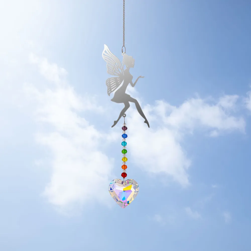 Window Decoration Angel Love Crystal Pendant