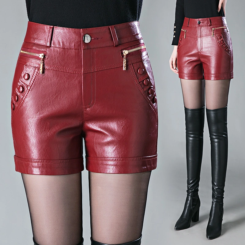 Slimming And Loose Pu Leather Pants