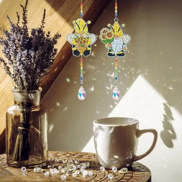 Home Fashion Simple Crystal Sun Wind Chimes