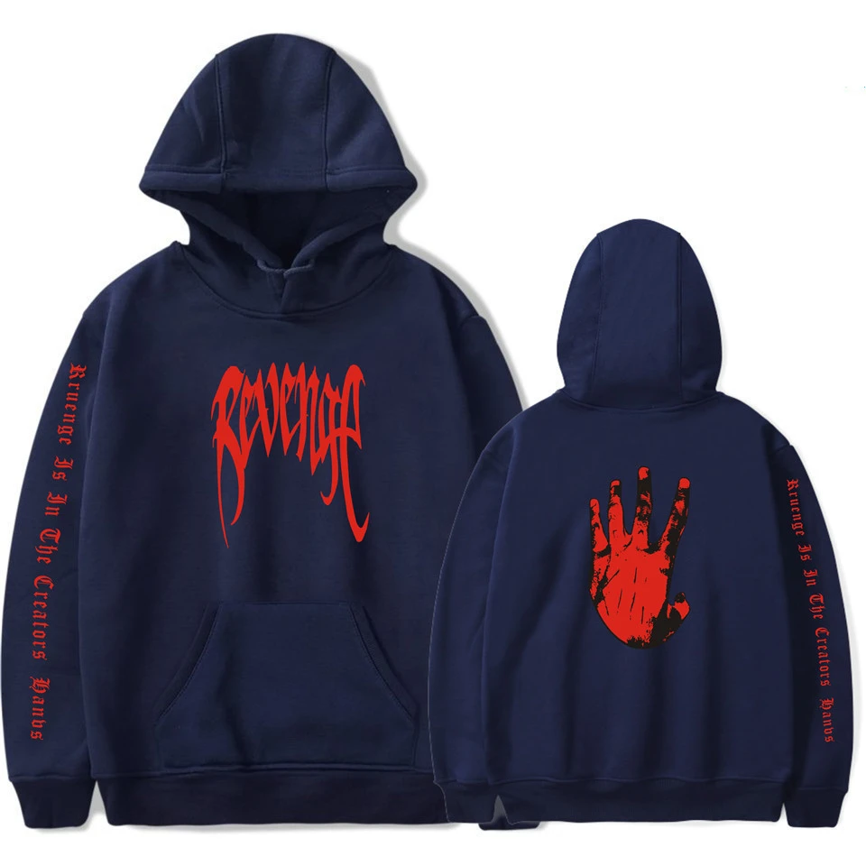 European and American trend commemorative plus fleece hooded sweater