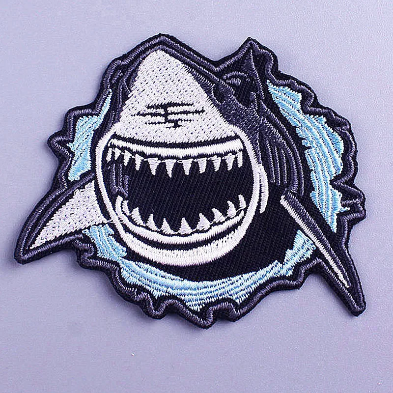 Cartoon Animation Shark Embroidery Cloth Paste