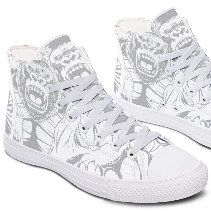 Printed Couple High-top Canvas Shoes