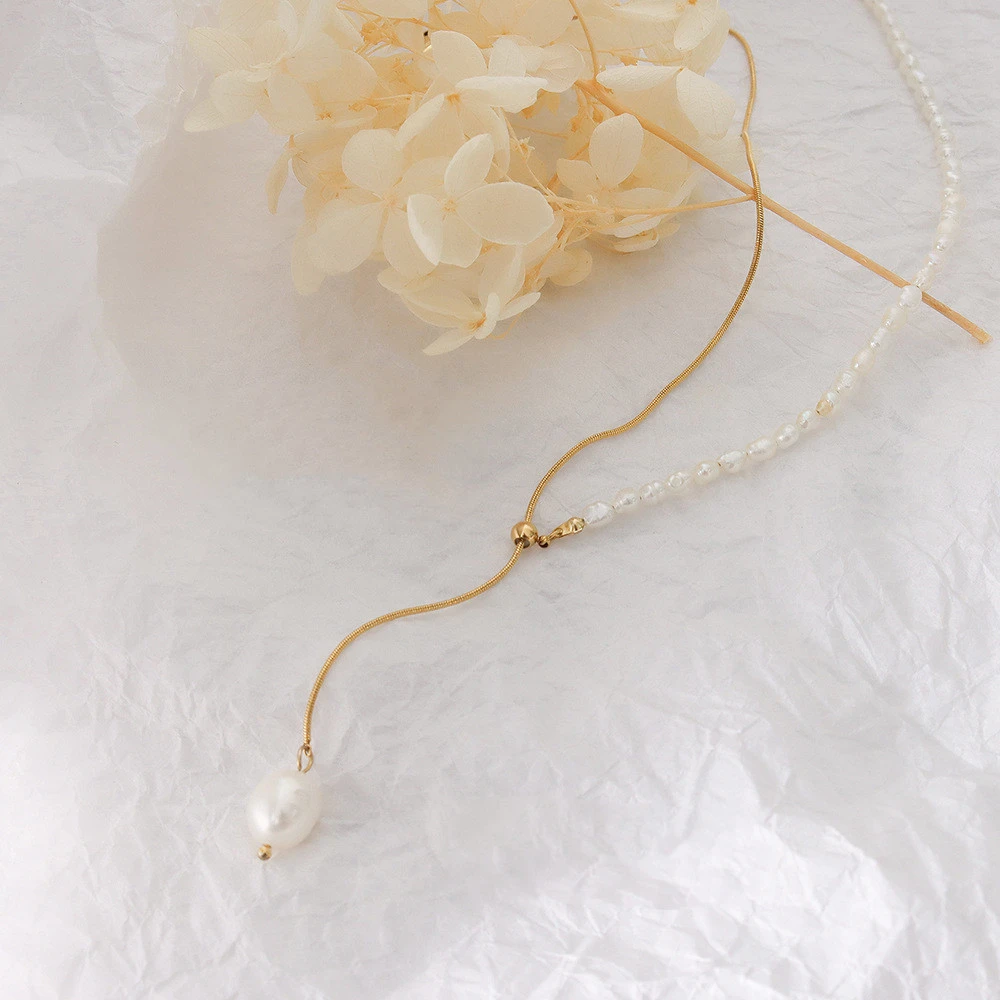 Pull-out Tasseled Freshwater Pearl Vintage Necklace