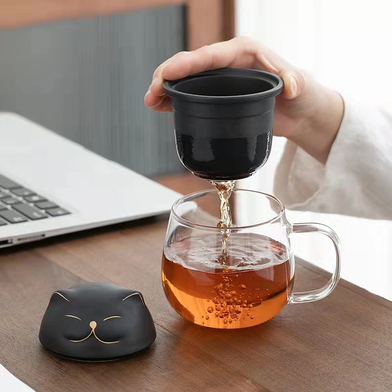 Thickened Glass Tea Separation Cup