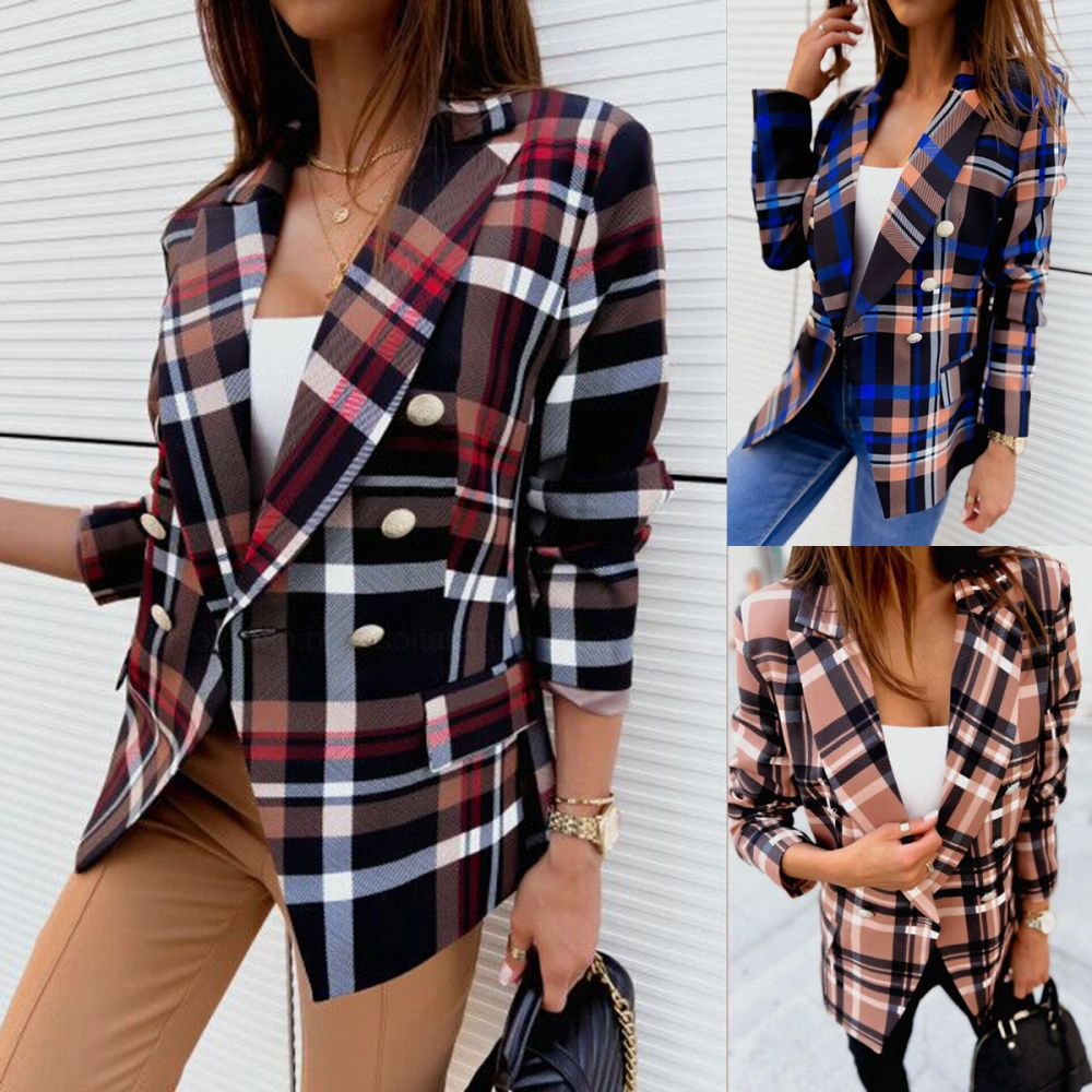 Long Sleeve Double Breasted Fashionable Printing Suit Jacket