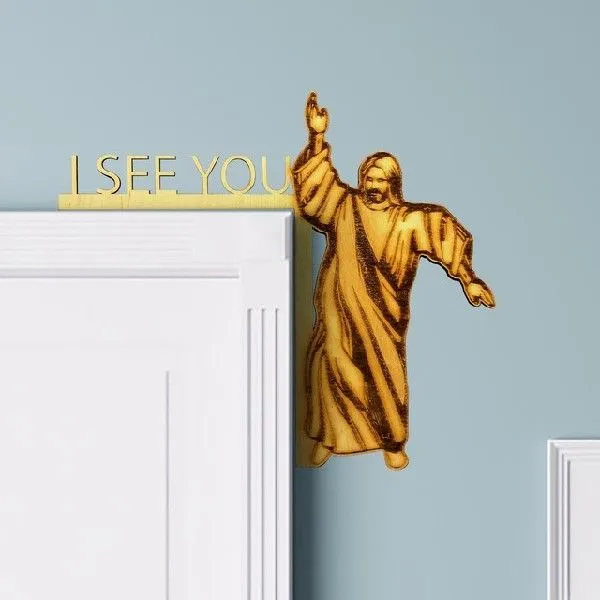 Right Jesus Door Frame Sculpture Angel In Your Corner