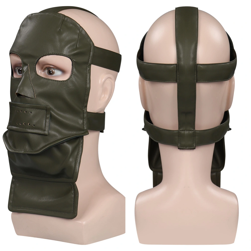 Leather Face Mask Half Face Halloween Party Costume Props