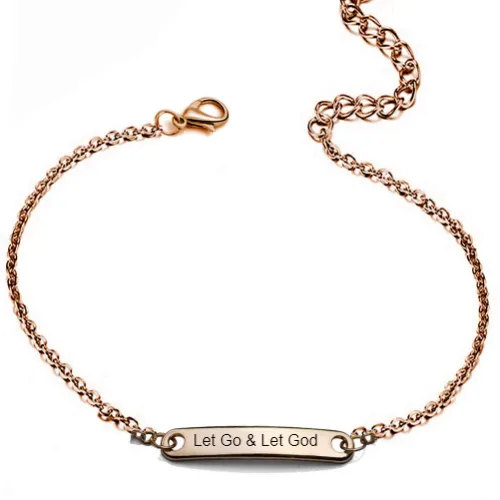 Let Go & Let God Rose Gold Bracelet