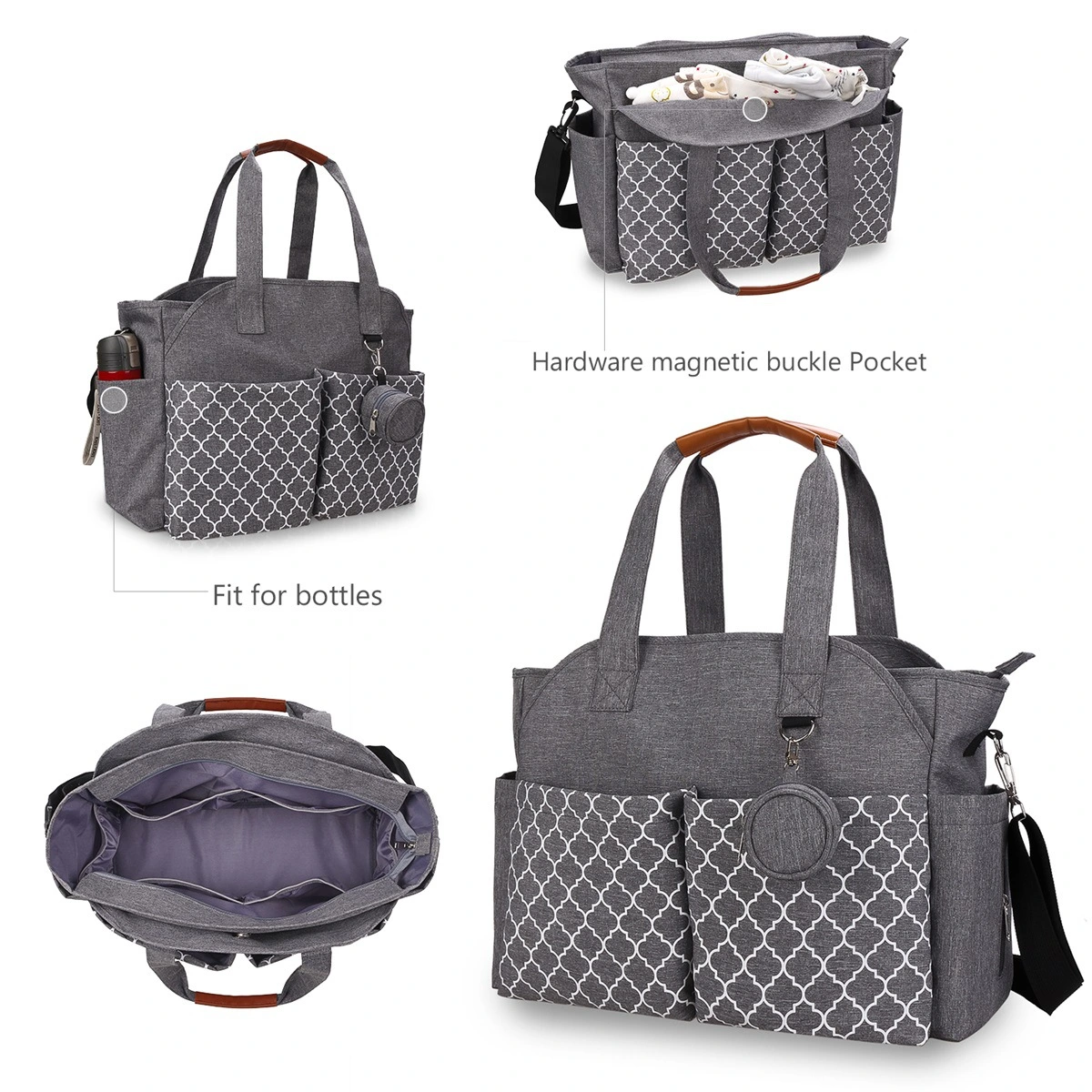 Printed Geometry With Pacifier Bag For Mother And Baby To Travel Outdoors