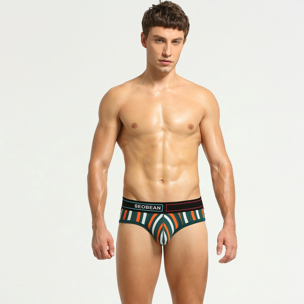 Men's Fashion Casual Vertical Striped Cotton Underwear