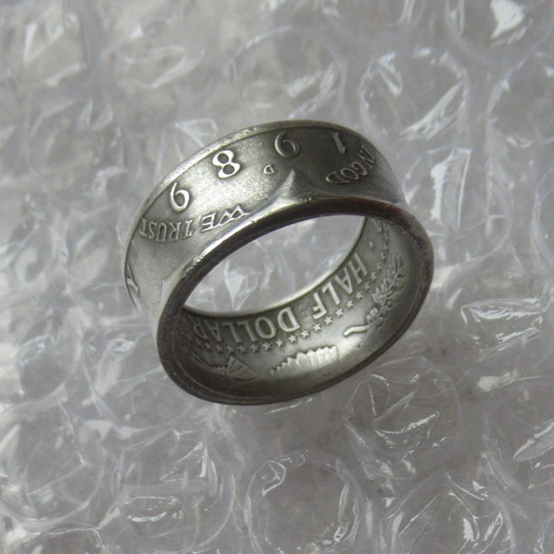 Hand Made Antique Coin Silver Plated Ring